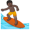 Person Surfing - Black emoji on Samsung